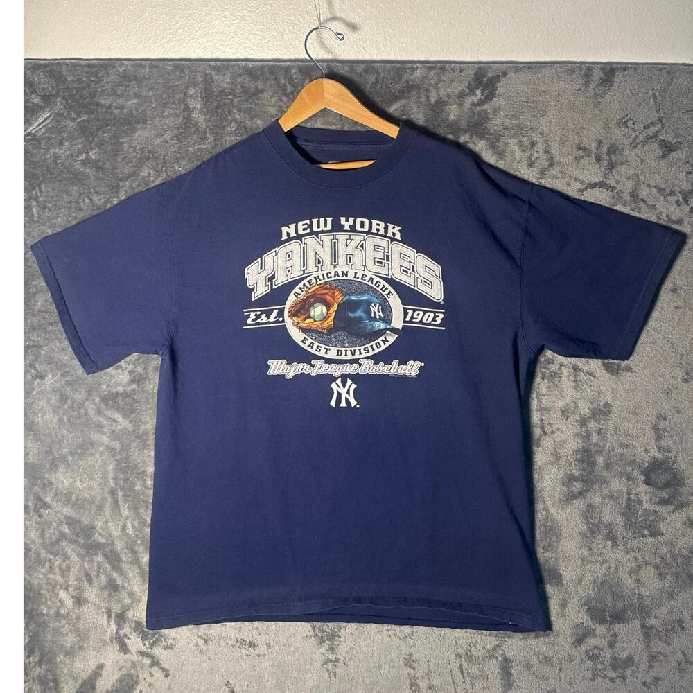 New York Yankees Vintage 2007 Tee XL Navy Blue CSA VF Imagewear Baseball VTG Y2K